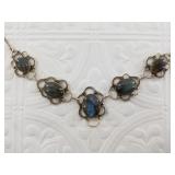 Sterling silver and labradorite necklace