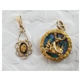 Alaskan gold nugget pendant, mostly 22kt gold with