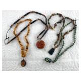 Artisan and stone bead strands for making necklace
