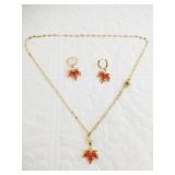 Exceptionally made maple leaf fashion jewelry in g