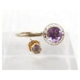 Pair of 24kt gold earrings and pair of sterling si