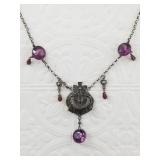 Sterling silver and amethyst necklace