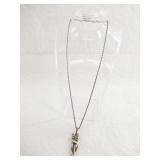 Sterling silver  chain and pendant 22 grams