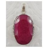 Sterling silver and druzy pendant