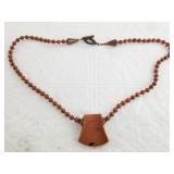Very unique necklace with goldstone bead and large