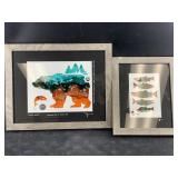 2 Pieces of framed artwork by local Alaskan Artist