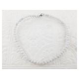 Pale jade and bead necklace