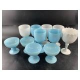 Fine collection of milk glass almost entirely anti