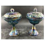 2 Northwood glass compote dishes