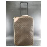 Suitcase patterned with Louis Vuitton (not authent