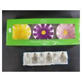 Silver-plate salt and pepper set of 6 and new in b