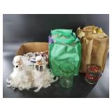 2 Glass sets: Christmas themed set and some vintag