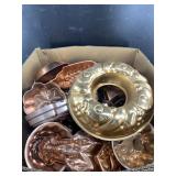 Enormous lot of copper bowls for cooking