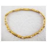 Vintage fashion necklace with faux pearls