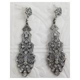 Pair of art deco chandelier fashion earrings in ex