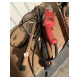 Assorted tools: hand drill,  2 loppers and more