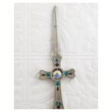 Miniature sword letter opener, made from pewter