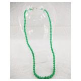 Jade necklace with graduating bead sizes