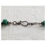 Stunning malachite statement necklace with central