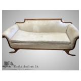 Antique Edwardian sofa 82" with original cushion,