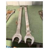Large pair of adjustable Crescent wrenches both 1