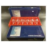 2 New in box crystal stemware sets