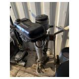 Boat engine, British silver Seagull with stand and