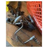 Lot with several tools, vintage hand rail, plane a