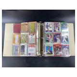 Binder full of baseball cards