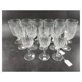 14 Pieces of crystal stemware,  2 sets