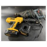 DeWalt tool, battery charger and a Bosch corded to