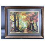 Framed artwork: 26" x 21"