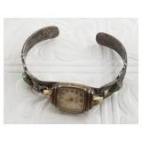 Vintage Elgin Deluxe wristwatch, sterling silver w