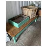 Farm house style coffee table with single side dra