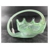 Art glass "Bridal type basket" 7.5" tall