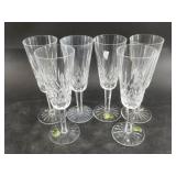 6 Waterford crystal glasses