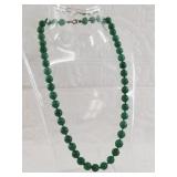 Jade necklace with hand tied jade beads