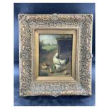 Large plastic planters pots and a pewter platter a