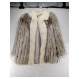 Beautiful vintage rabbit and suede ladies fur coat