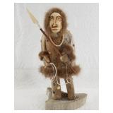 Michael Scott In-the-round carving of a playful mo