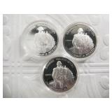 Three 1982 S silver proof half dollars encapsulate