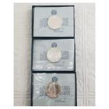 Three 1982 George Washington commemorative silver