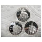 Three 1982 S silver proof half dollars encapsulate