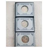 Three 1982 George Washington commemorative silver