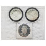 3 San Francisco Mint silver Eisenhower dollars