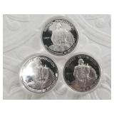 Three 1982 S silver proof half dollars encapsulate