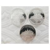 Three 1982 S silver proof half dollars encapsulate
