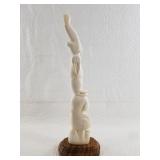 Walrus ivory totem bearing initials of C.S.  Set o