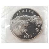 1 Troy oz .999 Alaskan silver round