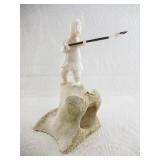 Charles Edwards ivory carving of a Native Alaskan